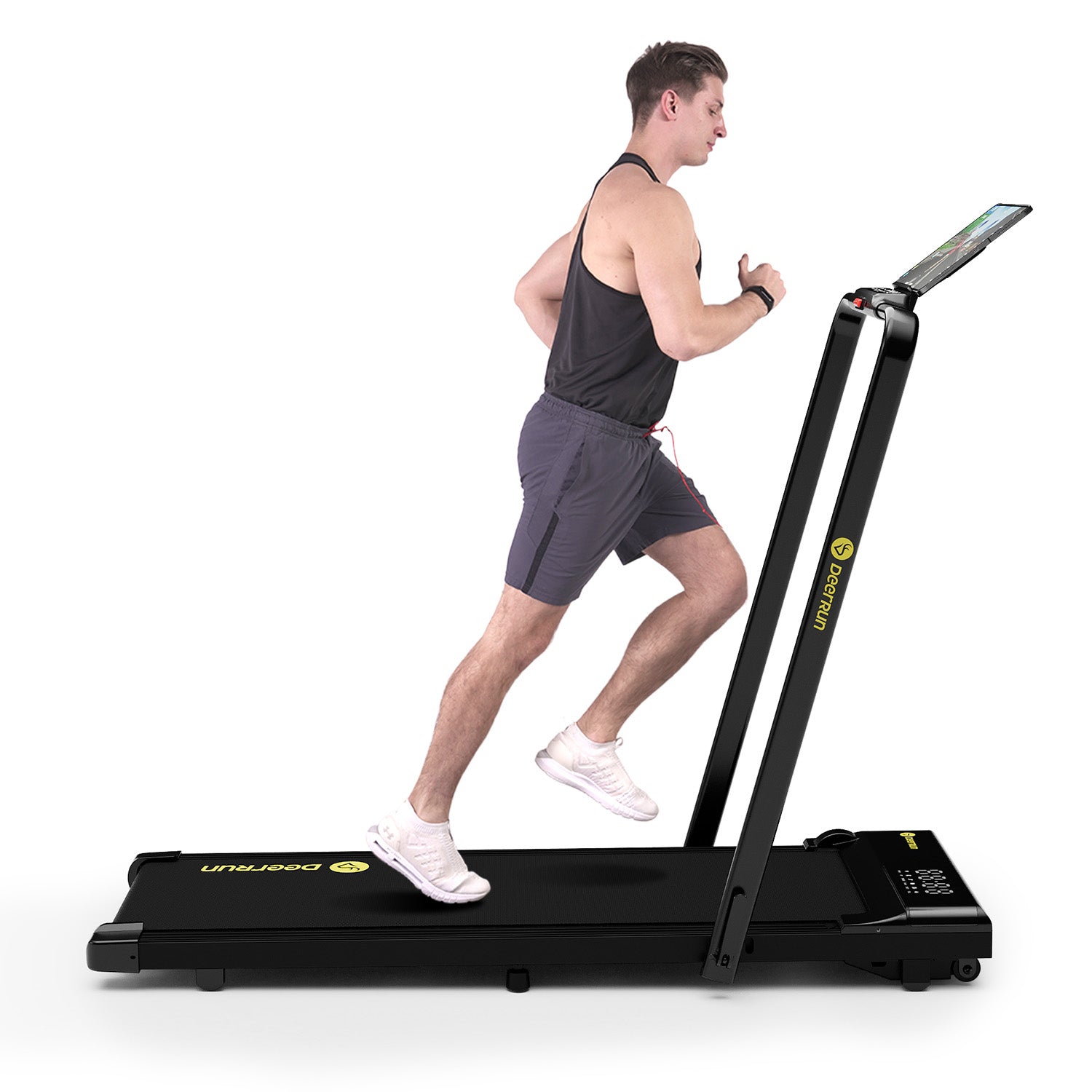 DeerRun A5 Pro Smartes 2 in 1 Laufband #Farbe_Schwarz