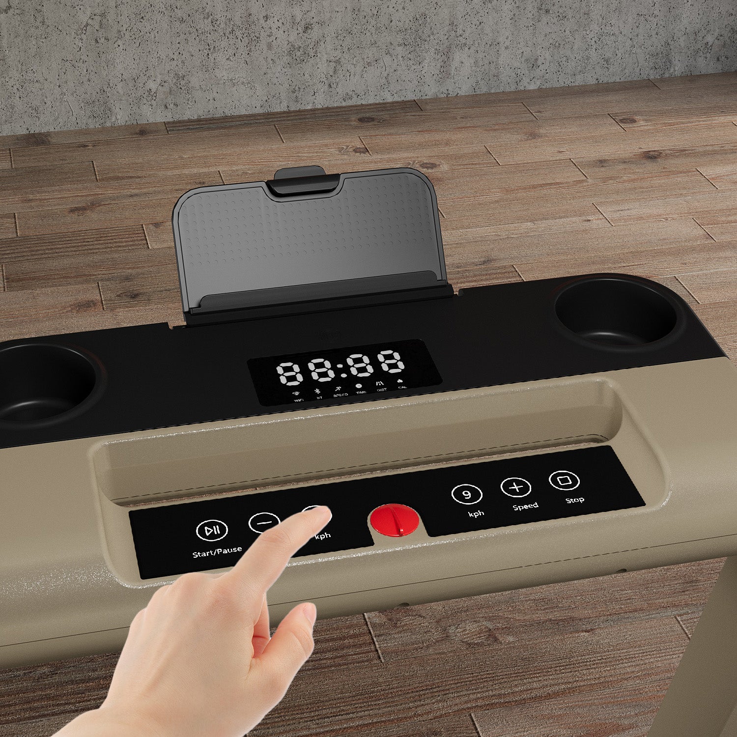DeerRun A1 Pro Starligh-Edition faltbares Laufband mit 6 % Steigung, Bluetooth und drahtloser Fernbedienung