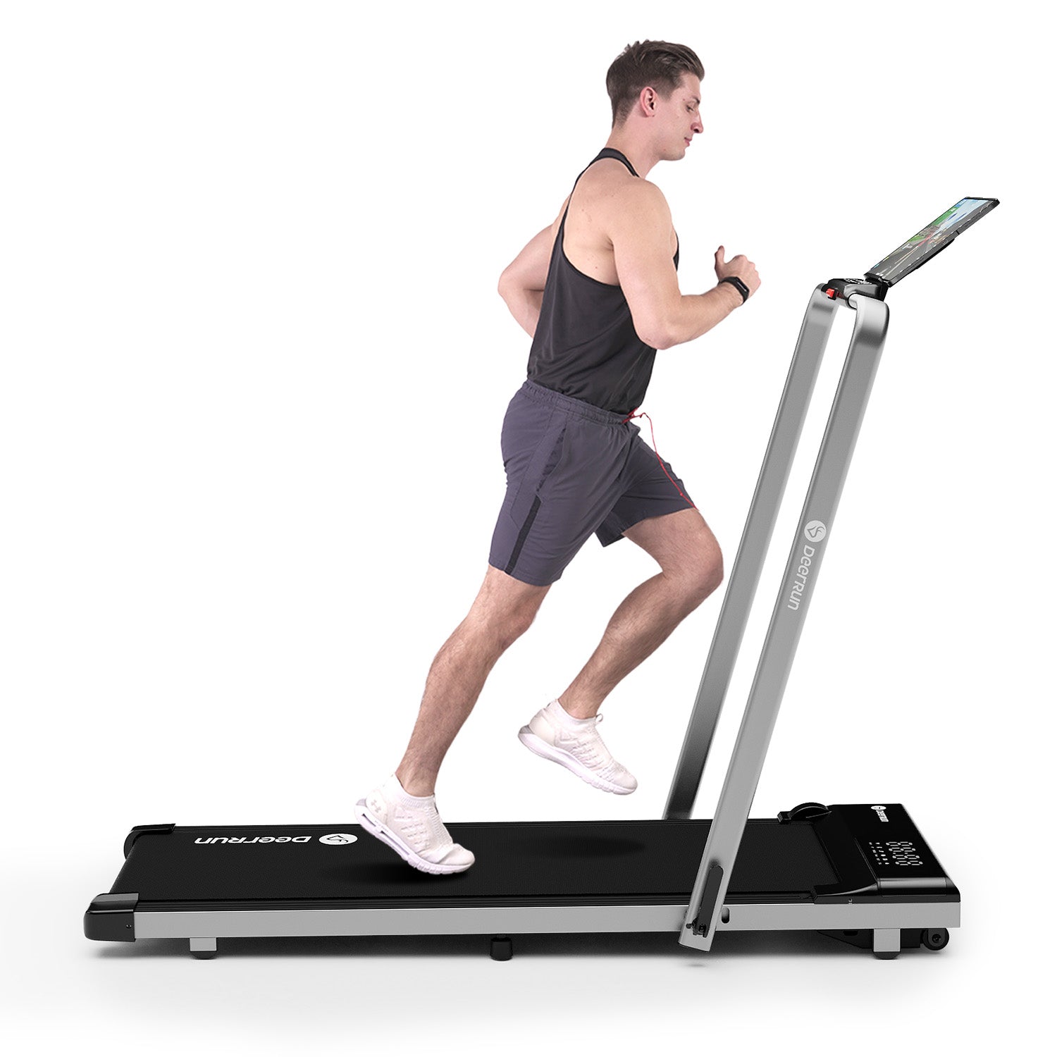 DeerRun A5 Pro Smartes 2 in 1 Laufband #Farbe_Silber