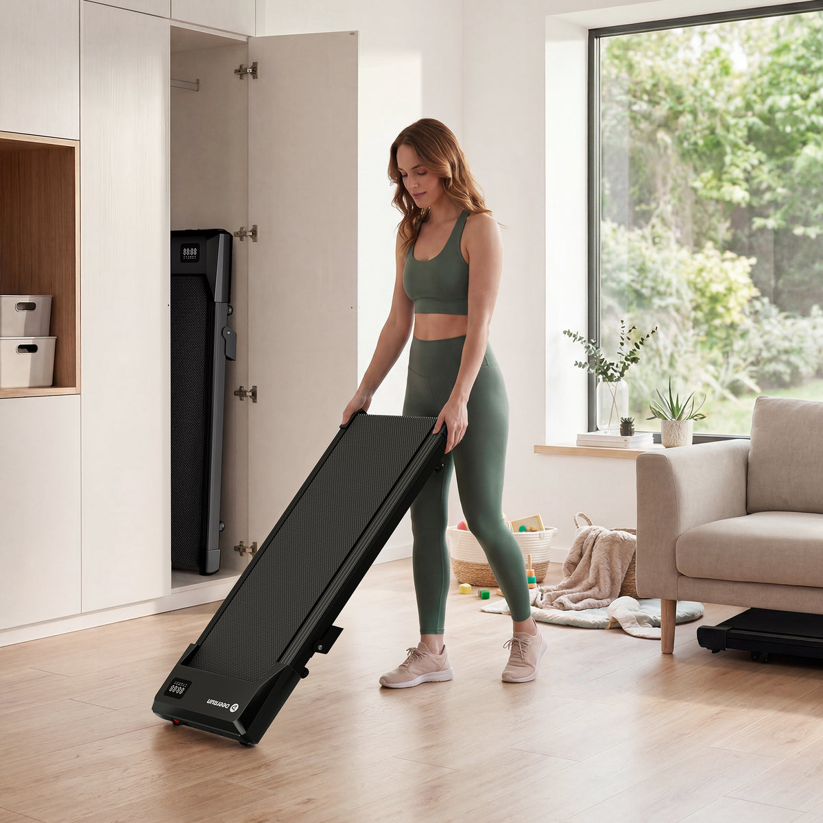 DeerRun Q2 Urban Walking Pad mit Steigung & Fernbedienung – 1–6 km/h