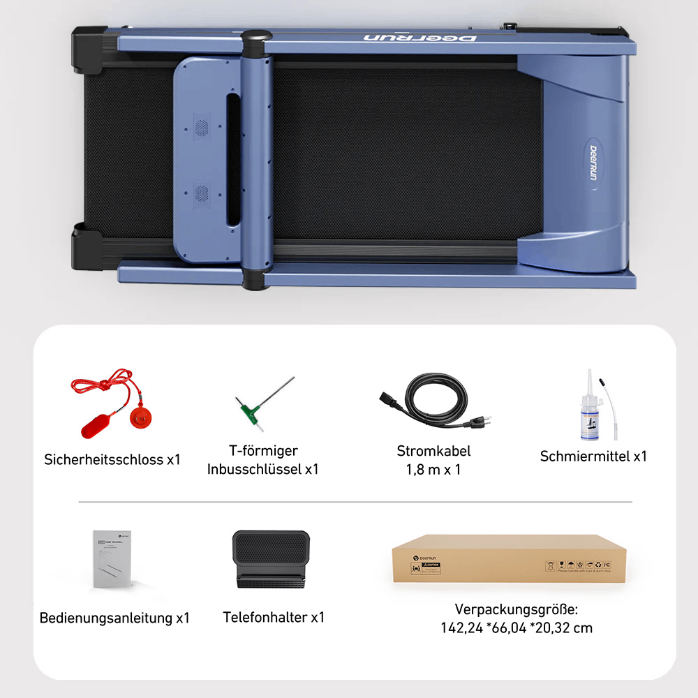 DeerRun A1 Pro Klappbares Laufband #Farbe_Blau