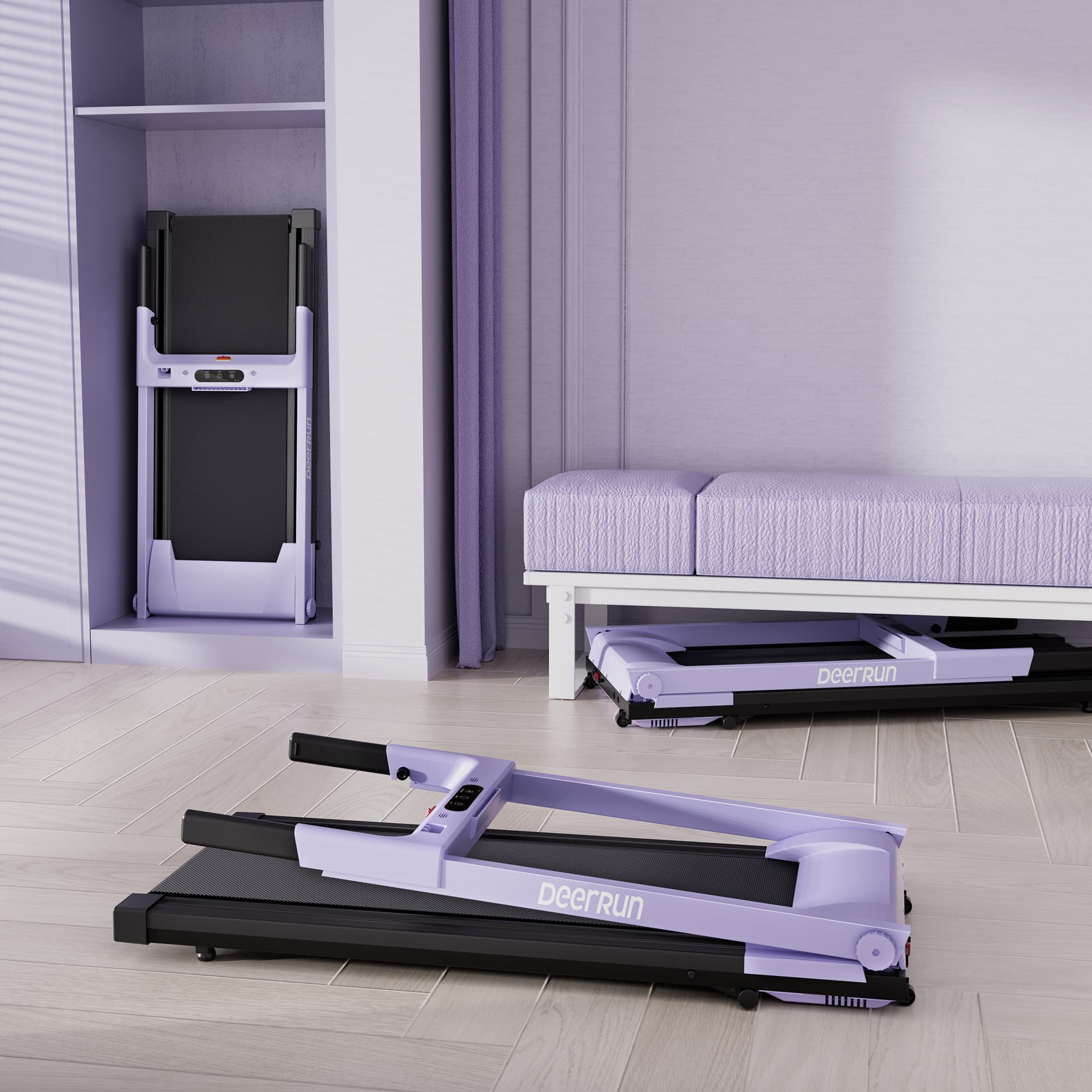 DeerRun A1 Urban Klappbares Laufband #Farbe_Lila
