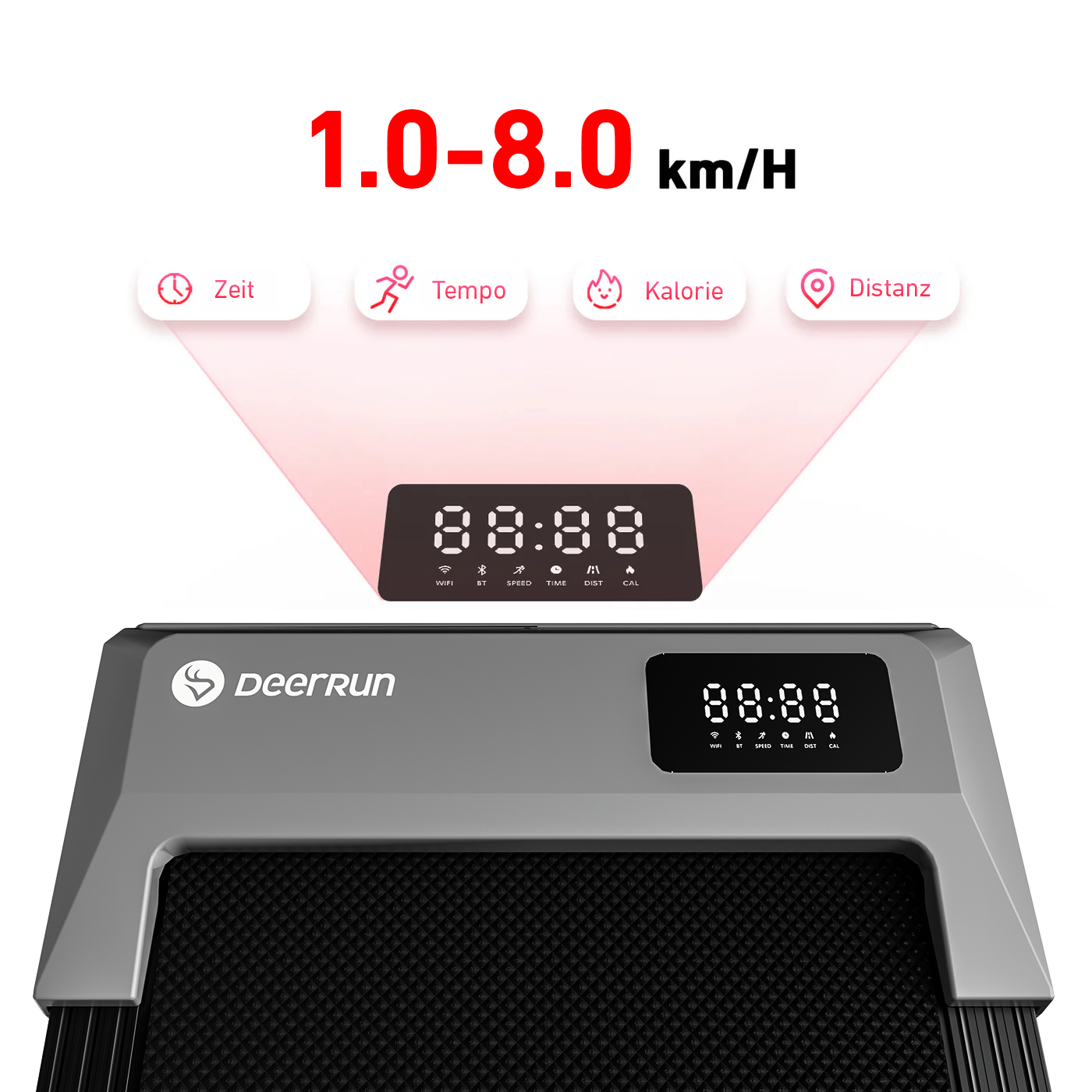 DeerRun Q1 Plus Smart Walk Laufband #Farbe_Grau