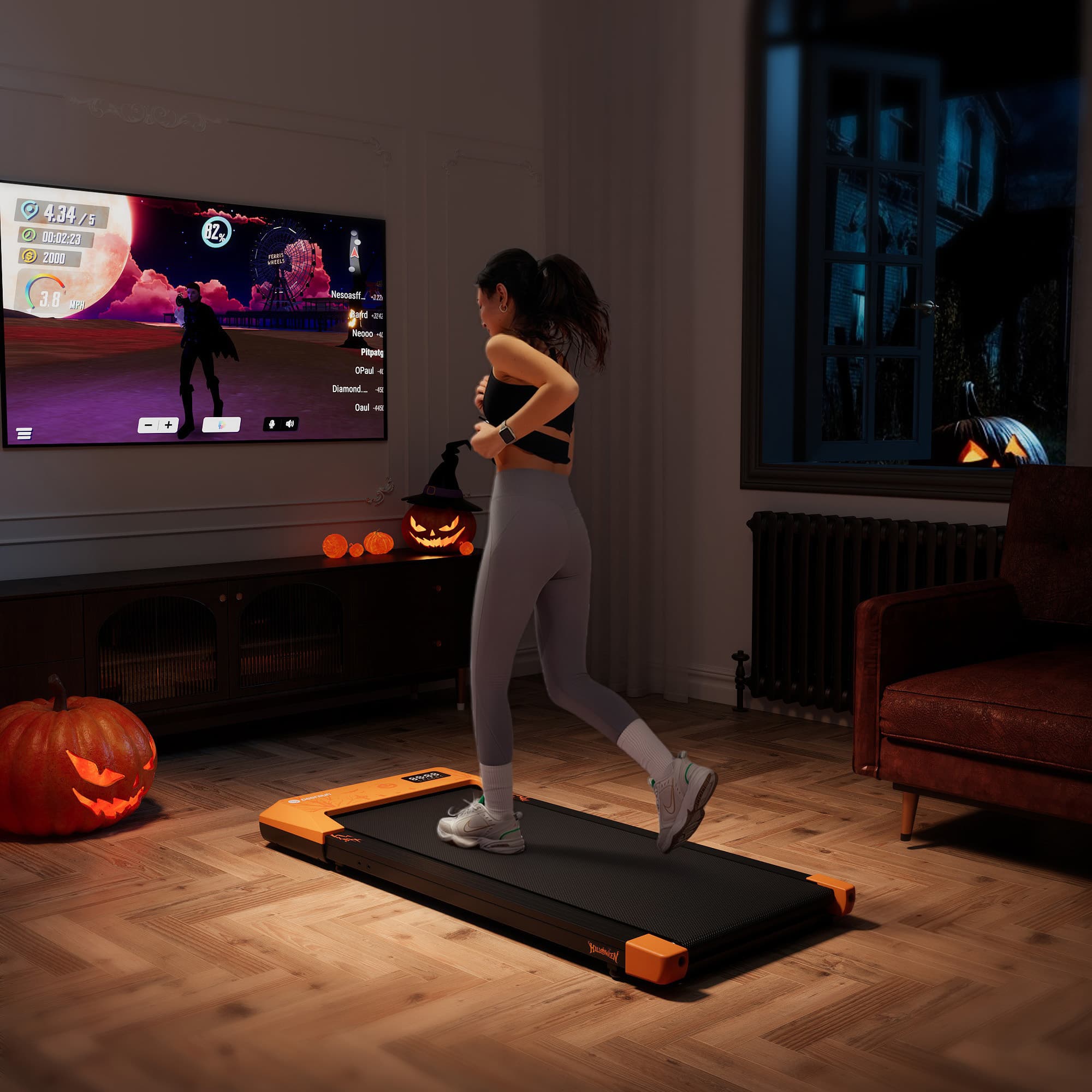 DeerRun Q1 Plus Smartes Walking Pad-Halloween Sondermodell