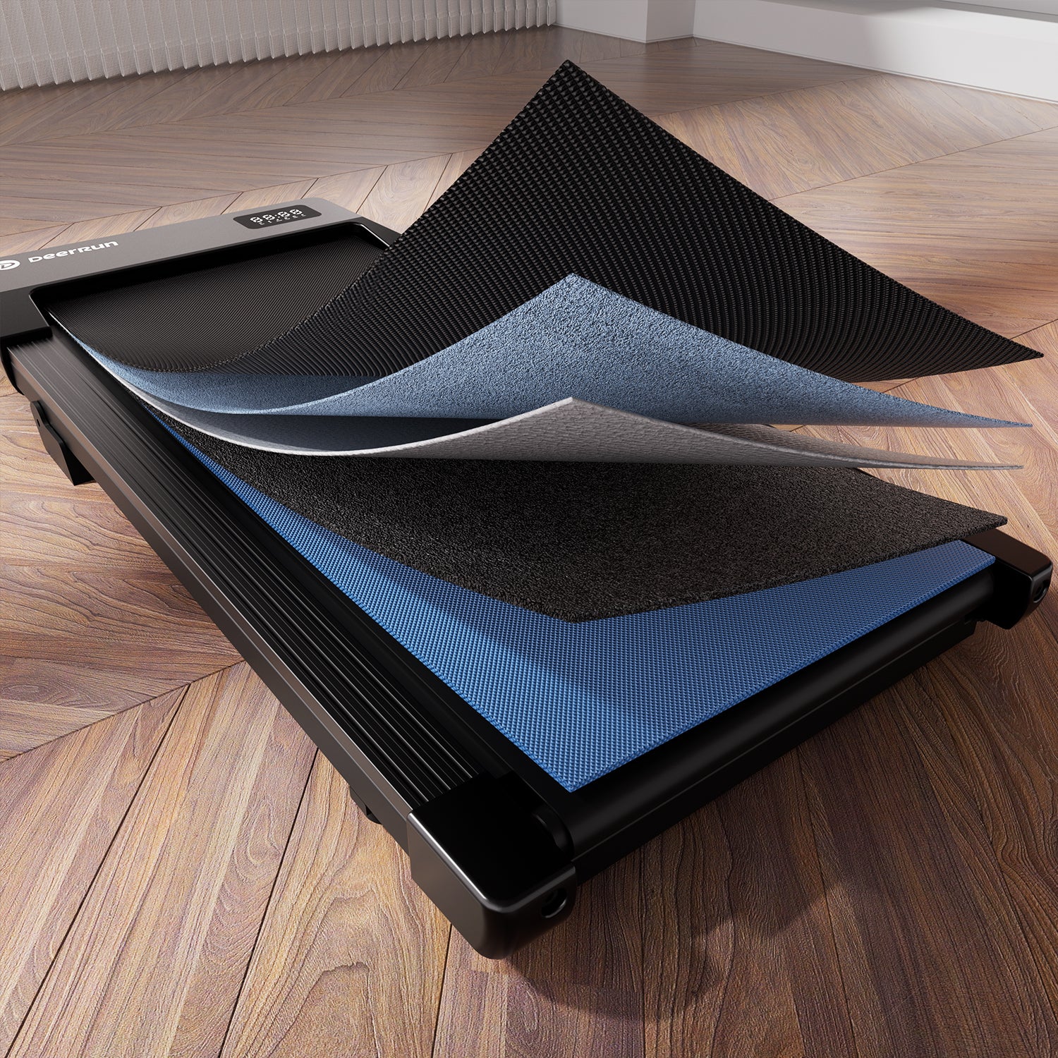 DeerRun Q2 Urban Walking Pad mit Steigung & Fernbedienung #Farbe_Schwarz