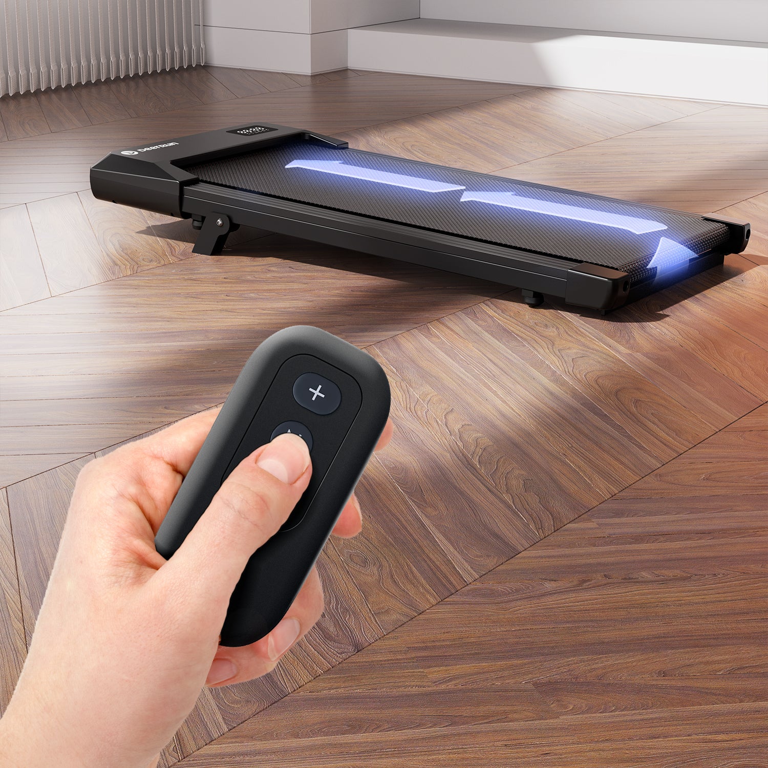 DeerRun Q2 Urban Walking Pad mit Steigung & Fernbedienung #Farbe_Schwarz