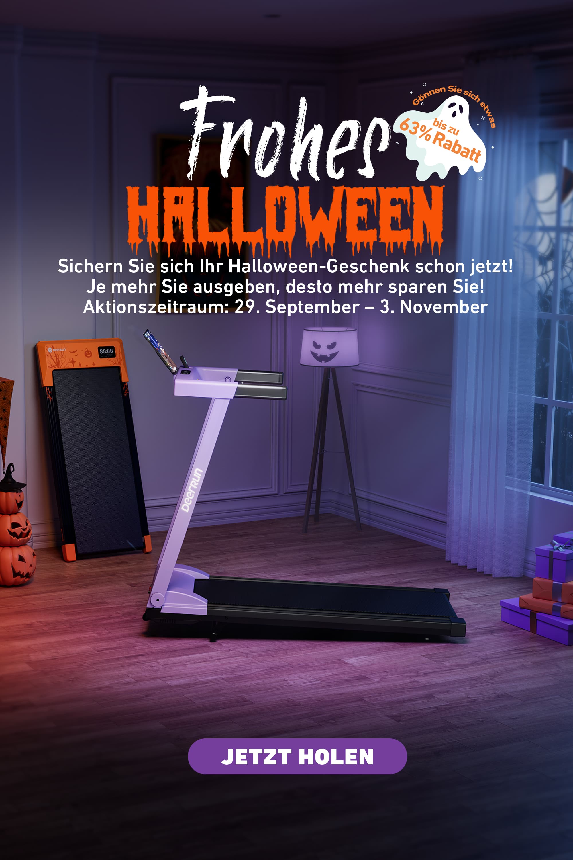 DeerRun Halloween-Angebot Banner