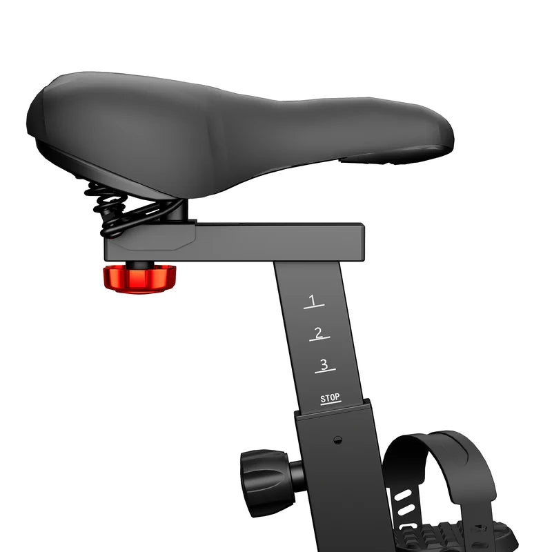 DeerRun S500 Schwarze Indoor-Smart-Bike mit einstellbarem magnetischem Widerstand und leisem Riemen und PitPat App