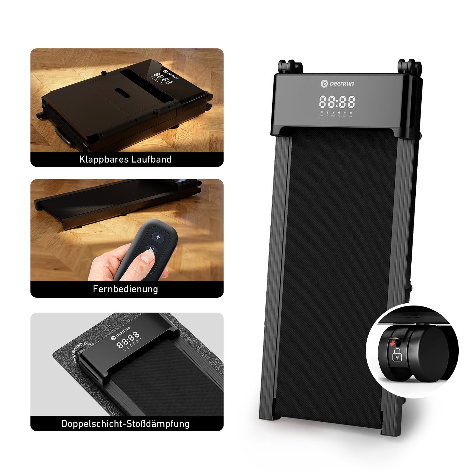 DeerRun Z20 Smart- faltbares Laufband mit eine Anpassungskombination für die Arbeit von zu Hause aus