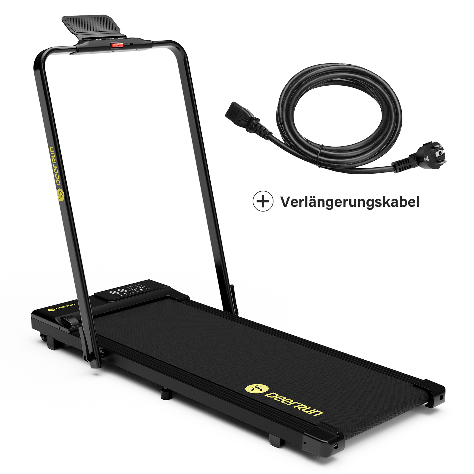 DeerRun A5 Pro Energie-2025 Smartes 2-in-1 Laufband Schwarz | Upgrade-145 kg Tragfähigkeit-Blitzangebot – Nur für kurze Zeit!