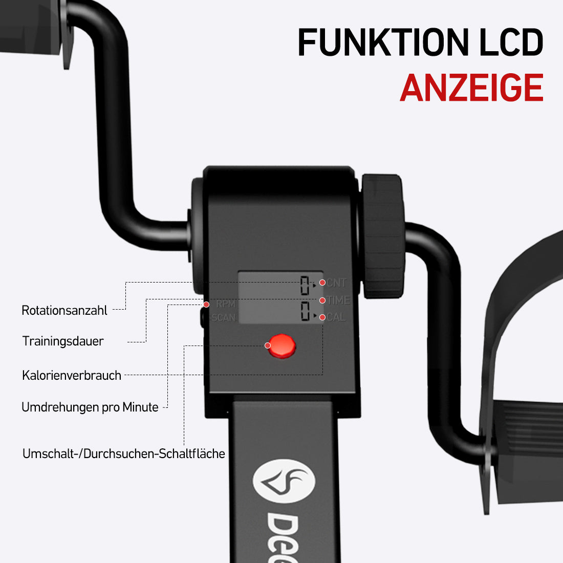 DeerRun® Bike unter dem Tisch für Arm-, Beintherapie oder Kalorienverbrennung