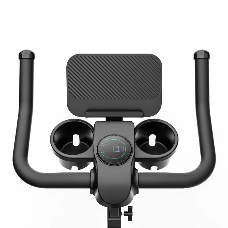 DeerRun S500 Schwarze Indoor-Smart-Bike mit einstellbarem magnetischem Widerstand und leisem Riemen und PitPat App
