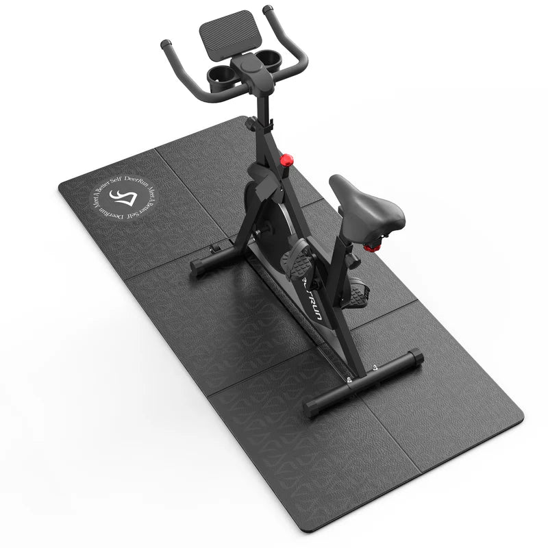 DeerRun S500 Schwarze Indoor-Smart-Bike mit einstellbarem magnetischem Widerstand und leisem Riemen und PitPat App