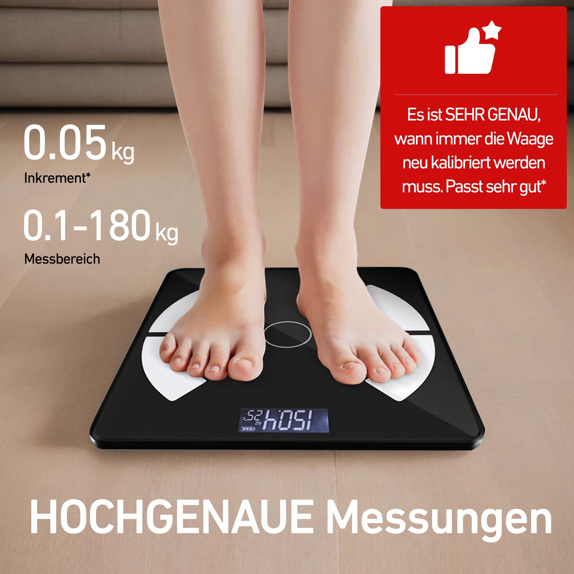 DeerRun® Smart Scale für Körpergewicht