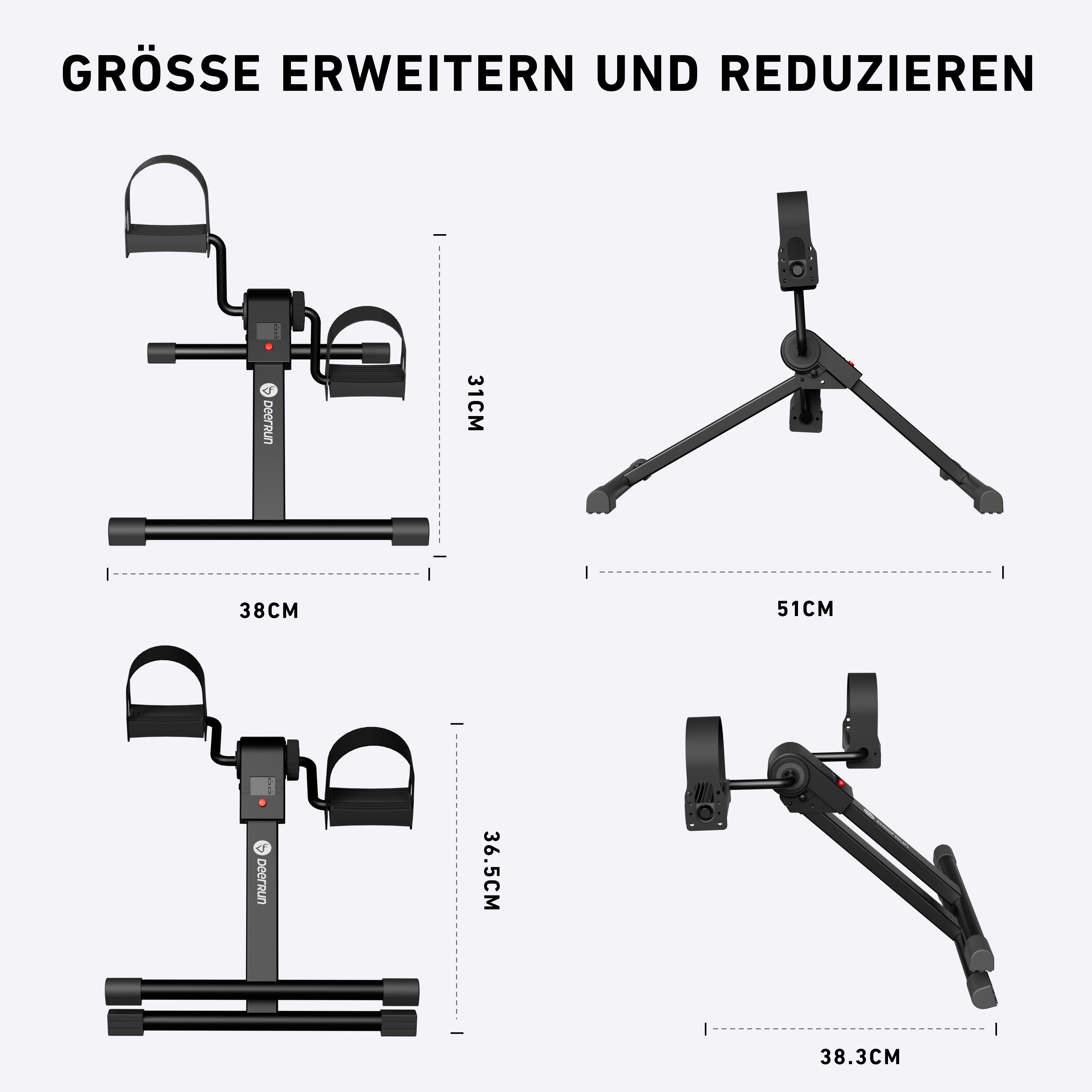 DeerRun® Bike unter dem Tisch für Arm-, Beintherapie oder Kalorienverbrennung