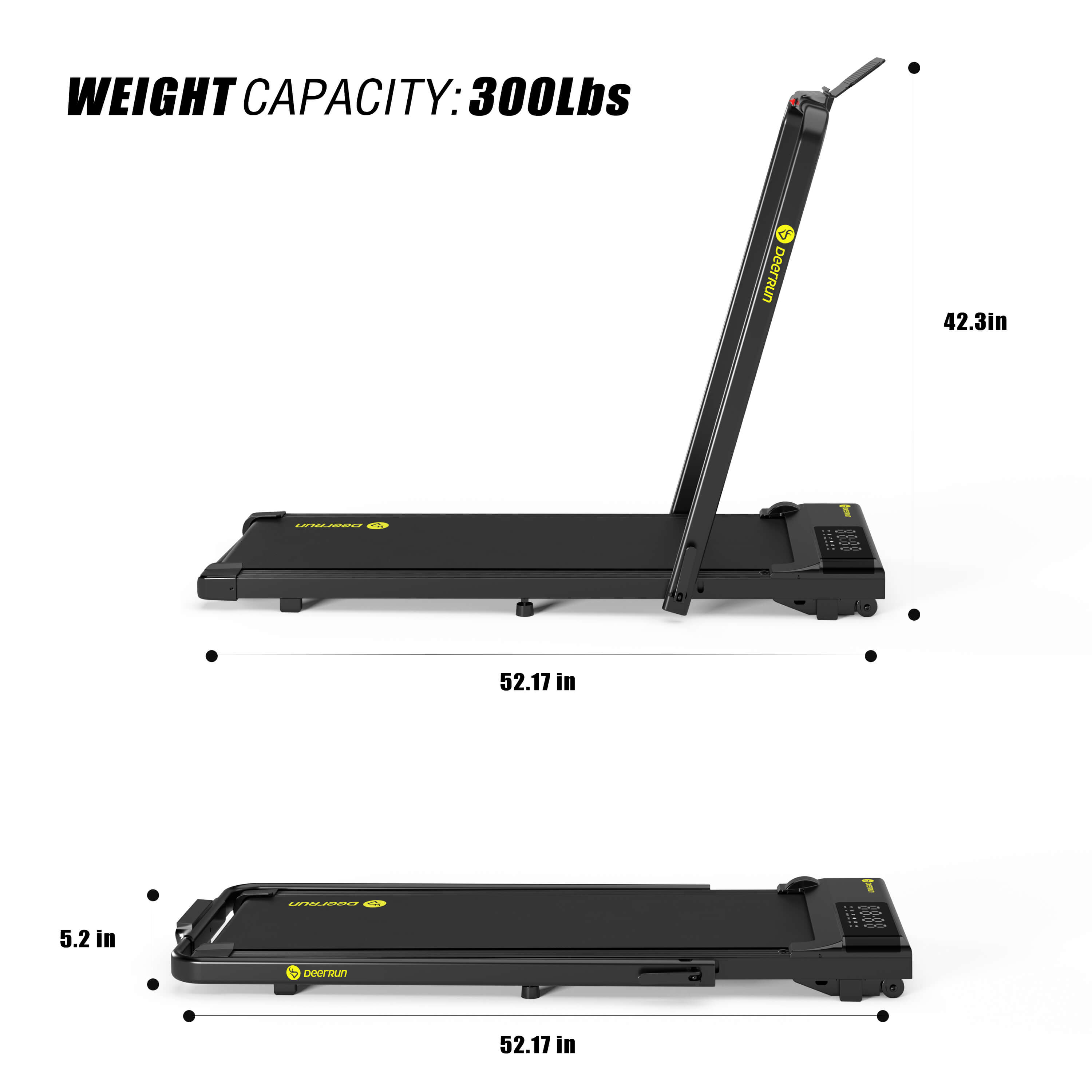 DeerRun A5 Smart 2 in 1 Folding Treadmill with Built-in Speakers