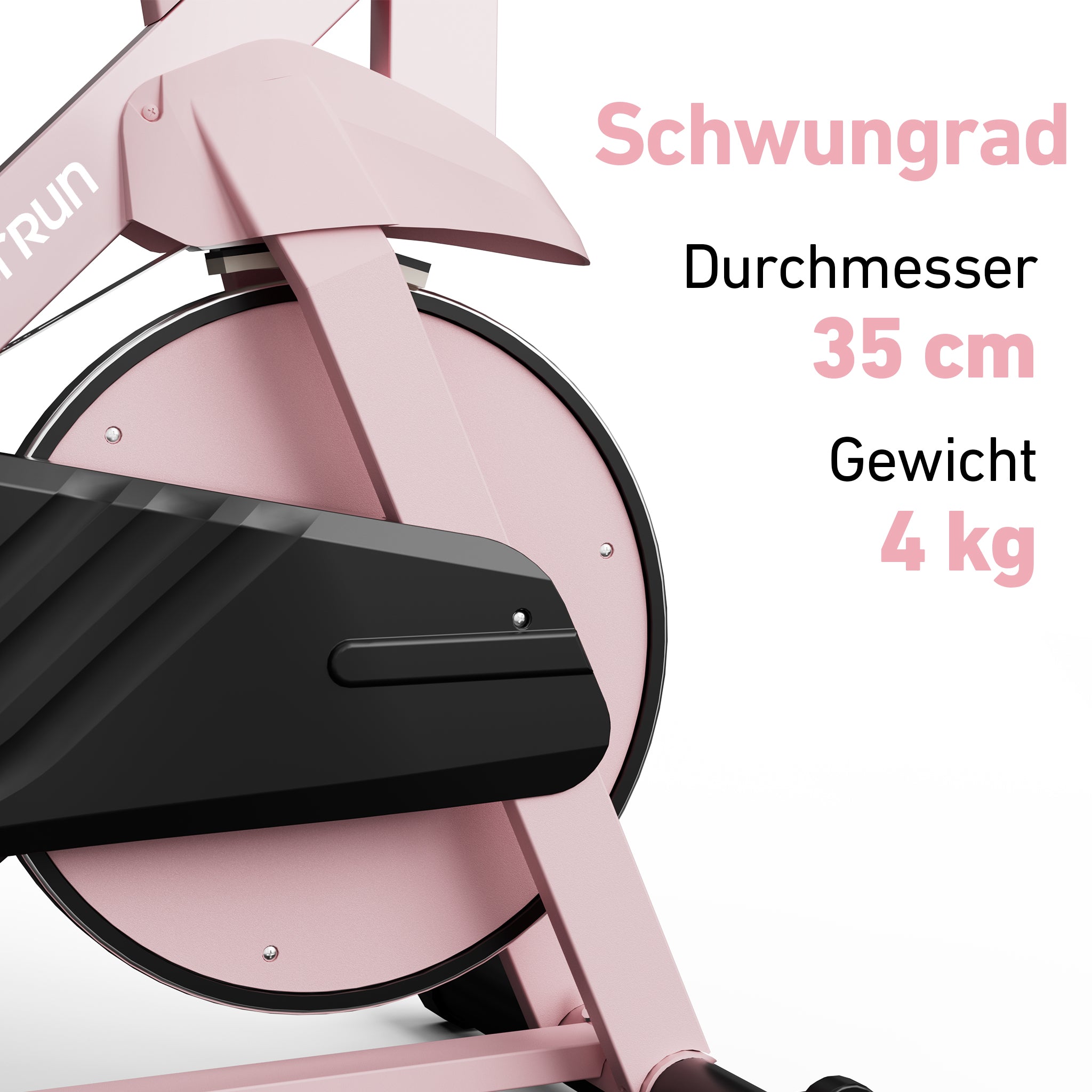 DeerRun S500 Rose Indoor-Smart-Bike mit einstellbarem magnetischem Widerstand und leisem Riemen und PitPat App