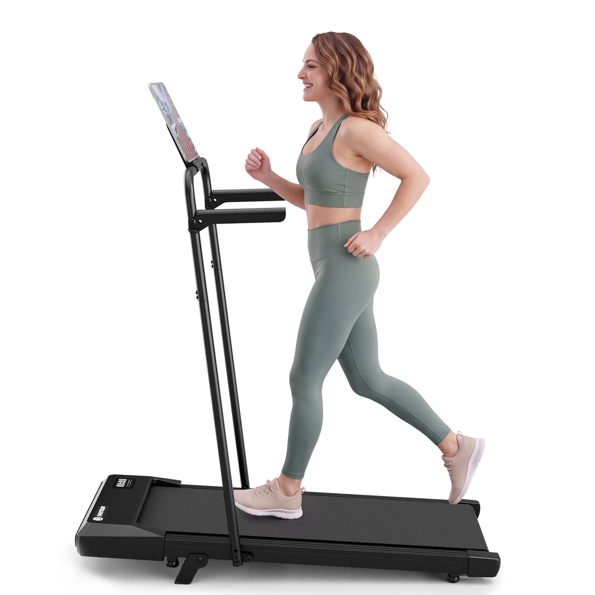 DeerRun Q2 Urban Walking Pad mit Handlauf und 7 % Steigung