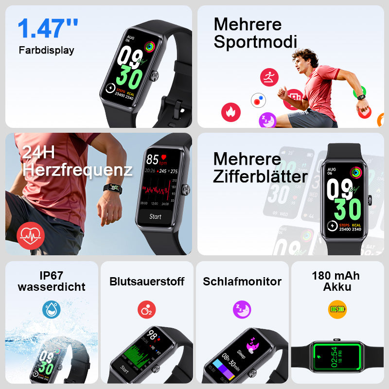 DeerRun® Fitness-Smartwatch: Mit der PitPat-App synchronisieren & Workouts aufzeichnen