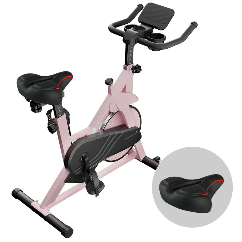 DeerRun S500 Rose Indoor-Smart-Bike mit einstellbarem magnetischem Widerstand und leisem Riemen und PitPat App