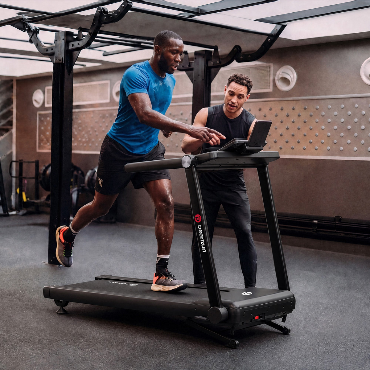 DeerRun Apex Rise 1 Challenge Training – Klappbares smartes Laufband mit 25 % automatischer Steigung