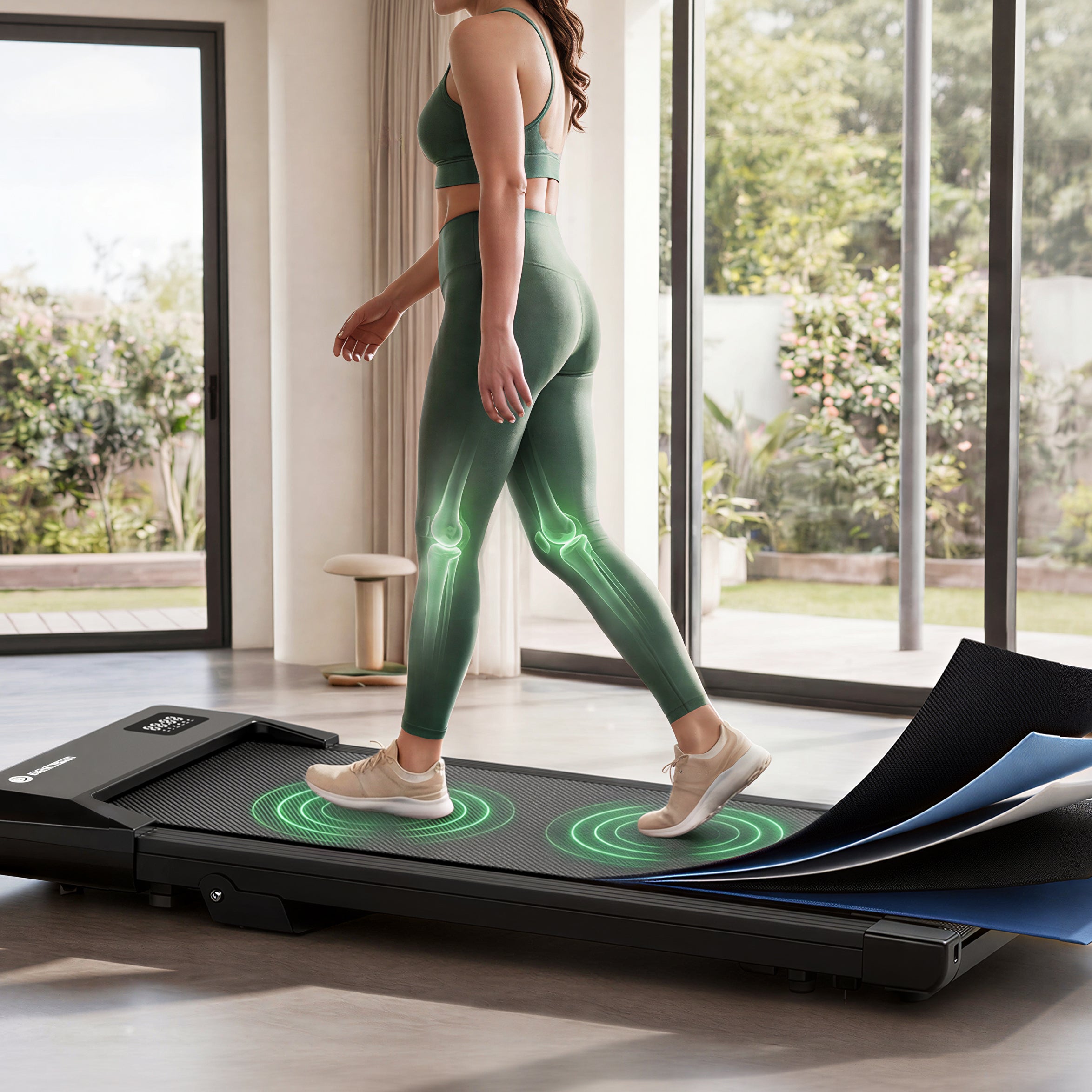 DeerRun Q2 Urban Walking Pad mit Steigung & Fernbedienung – 1–6 km/h