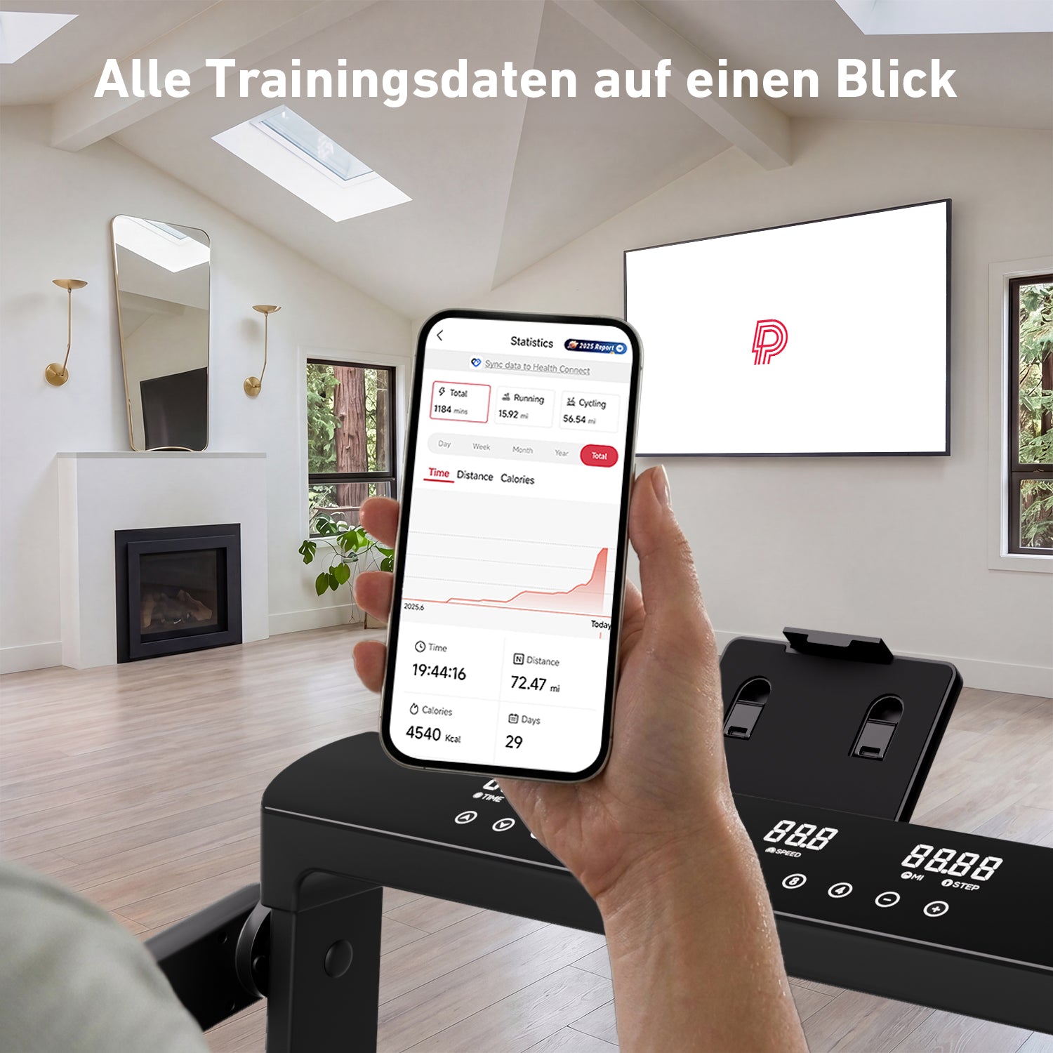 DeerRun Z10 Pro Muse 2-in-1 Klappbares Laufband mit 12% Auto-Steigung