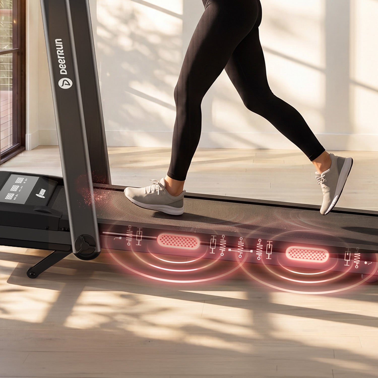 DeerRun Z10 Pro Muse 2-in-1 Klappbares Laufband mit 12% Auto-Steigung