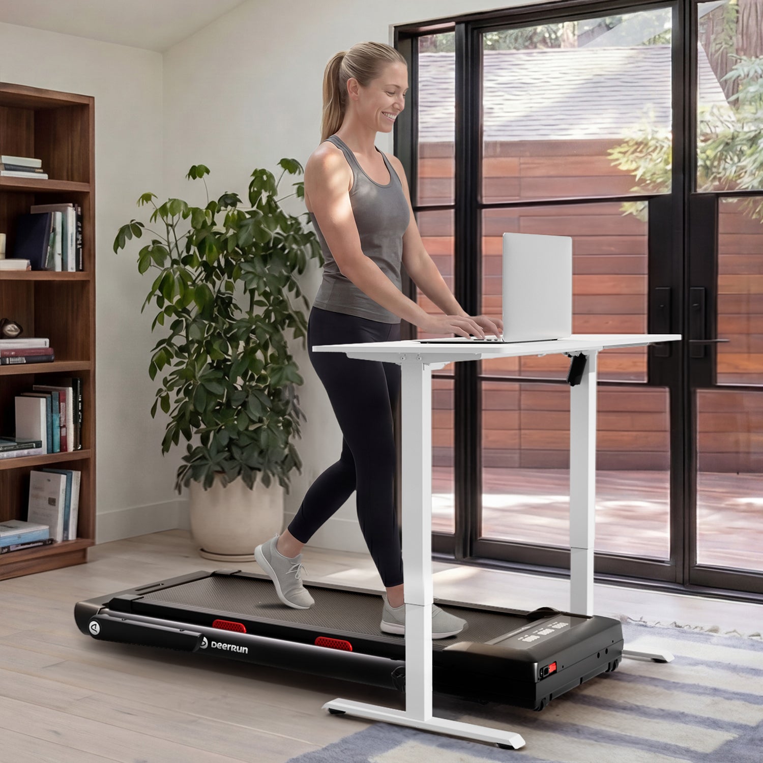 DeerRun Z10 Pro Muse 2-in-1 Klappbares Laufband mit 12% Auto-Steigung