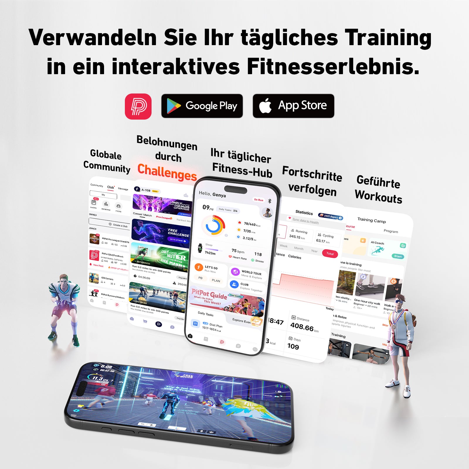 DeerRun Z10 Pro Muse 2-in-1 Klappbares Laufband mit 12% Auto-Steigung