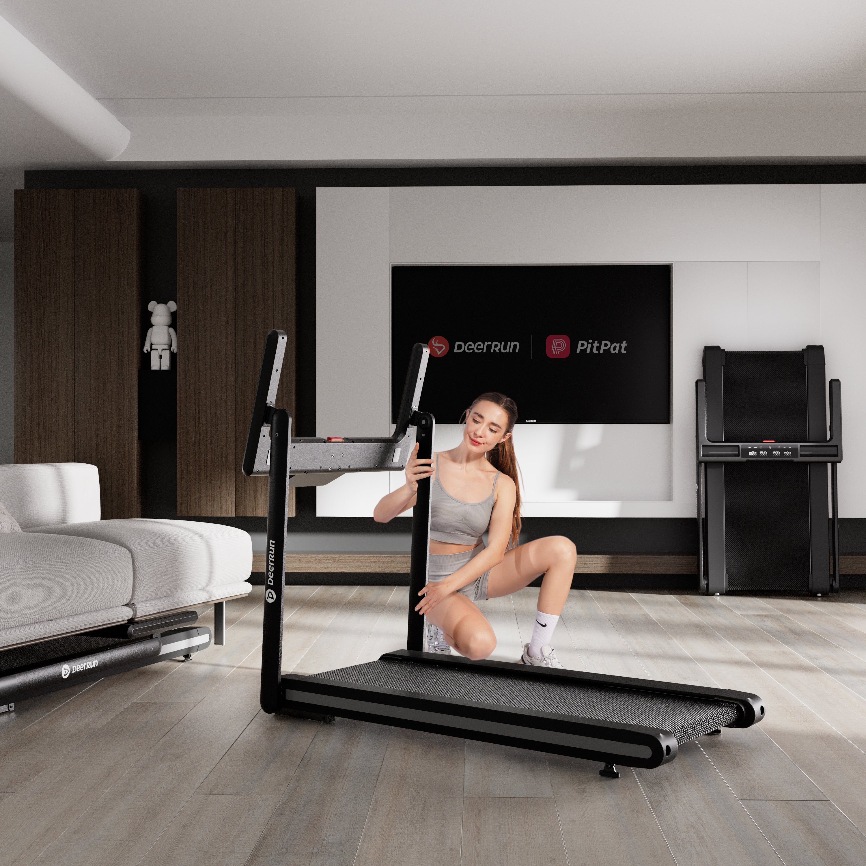 DeerRun X20 Smart Profi-Laufband - 15 % Steigung, bis 18 km/h, große Lauffläche
