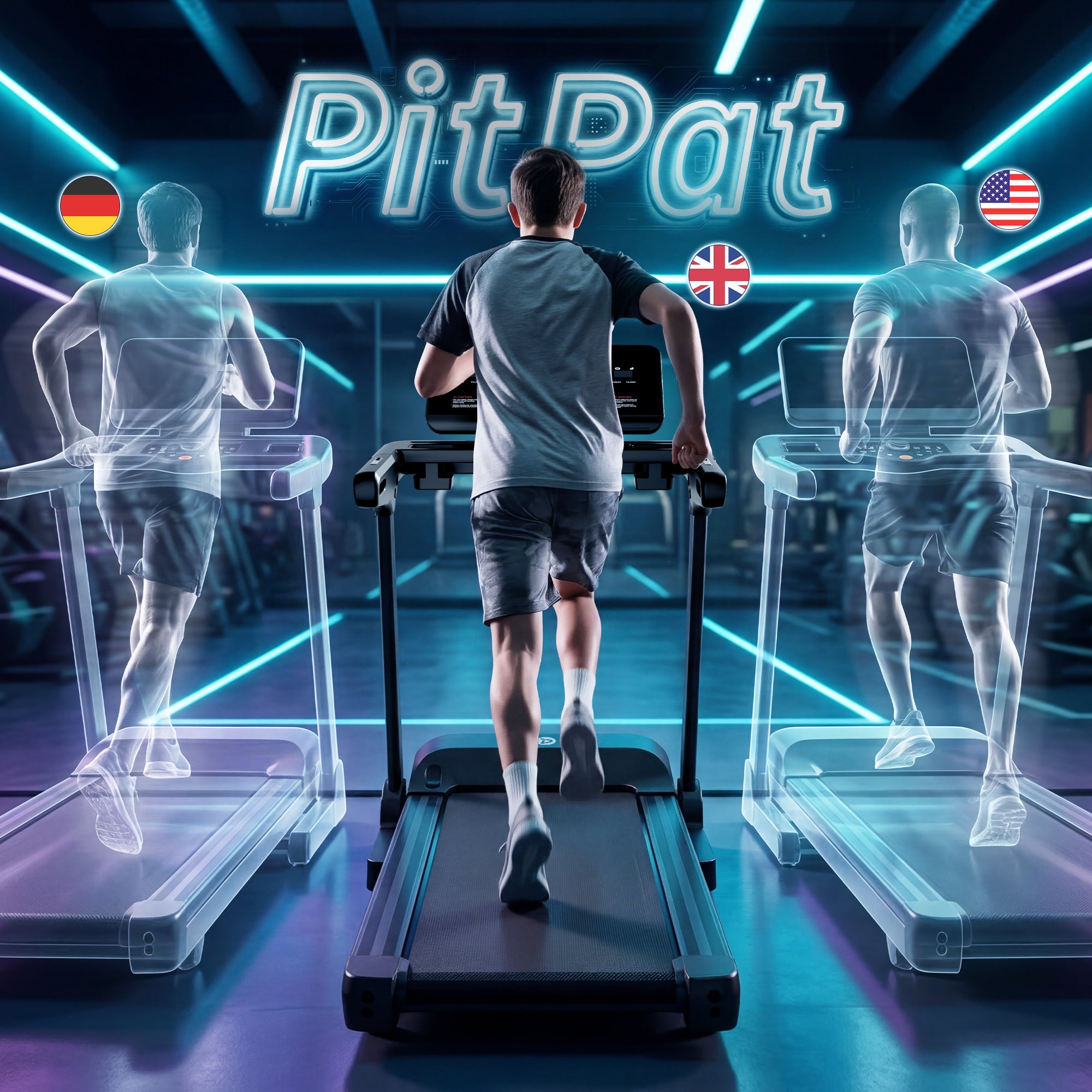 DeerRun X50 18% Auto Steigung Smartes Laufband, großem Display und KI-Coach | 20 km/h, 181kg Tragkraft