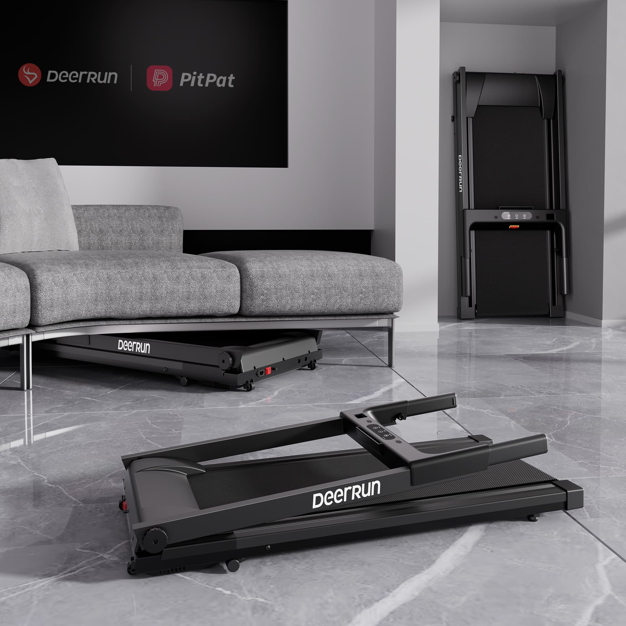 DeerRun A1 Urban Klappbares Laufband #Farbe_Schwarz