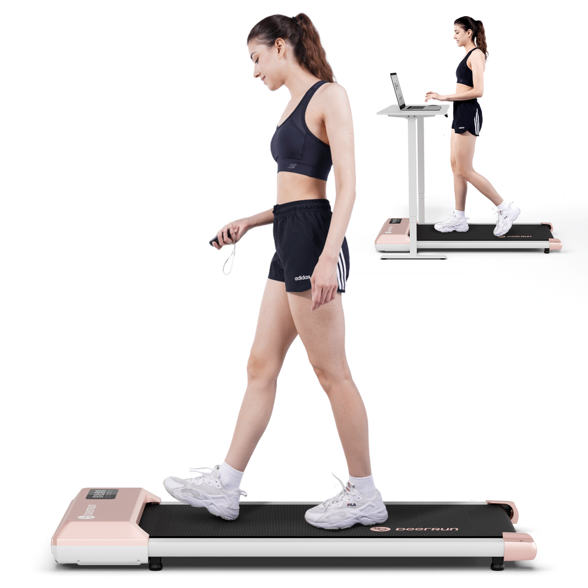 DeerRun Q1 Mini Smart Walk Laufband #Farbe_Roségold