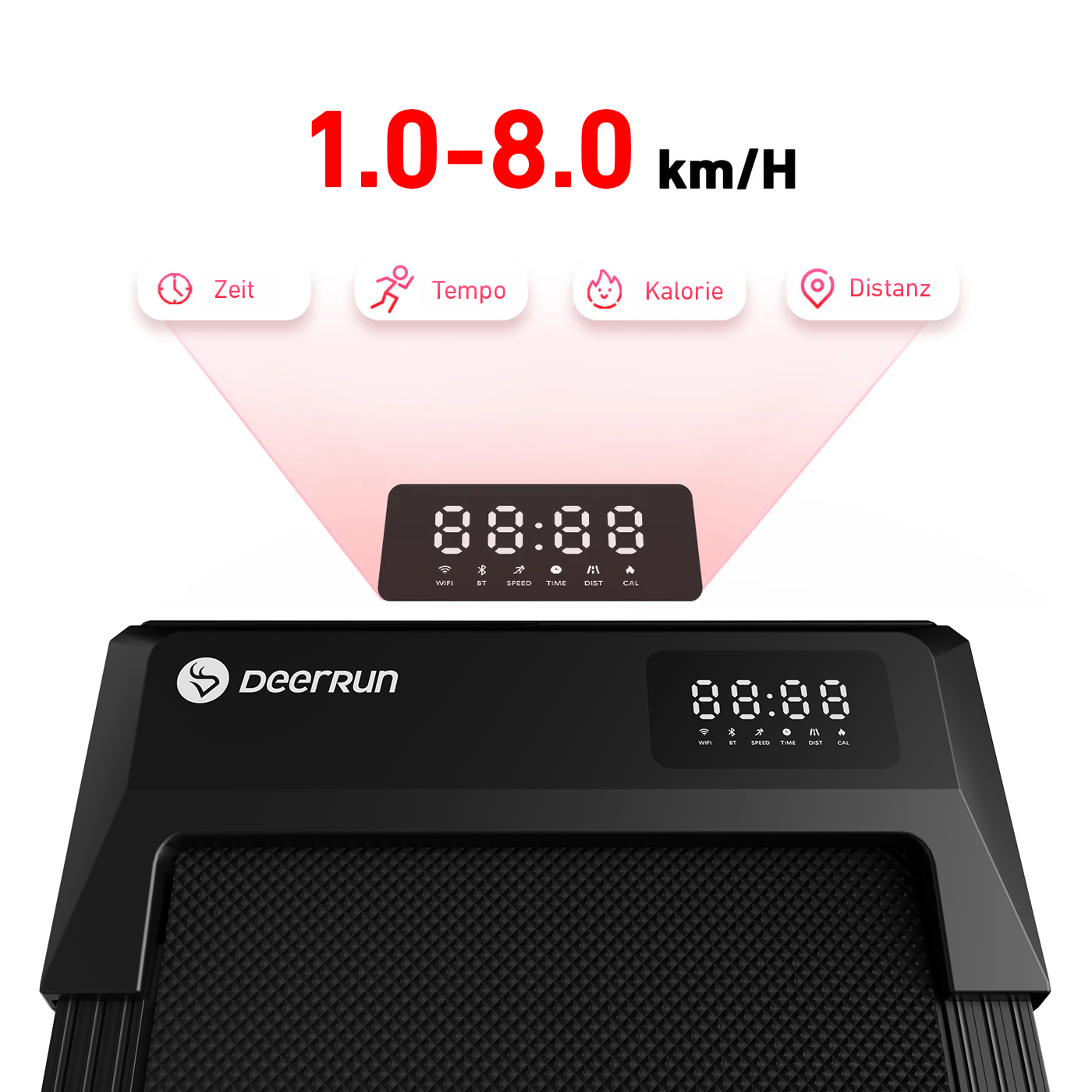 DeerRun Q1 Plus Smart Walk Laufband #Farbe_Schwarz
