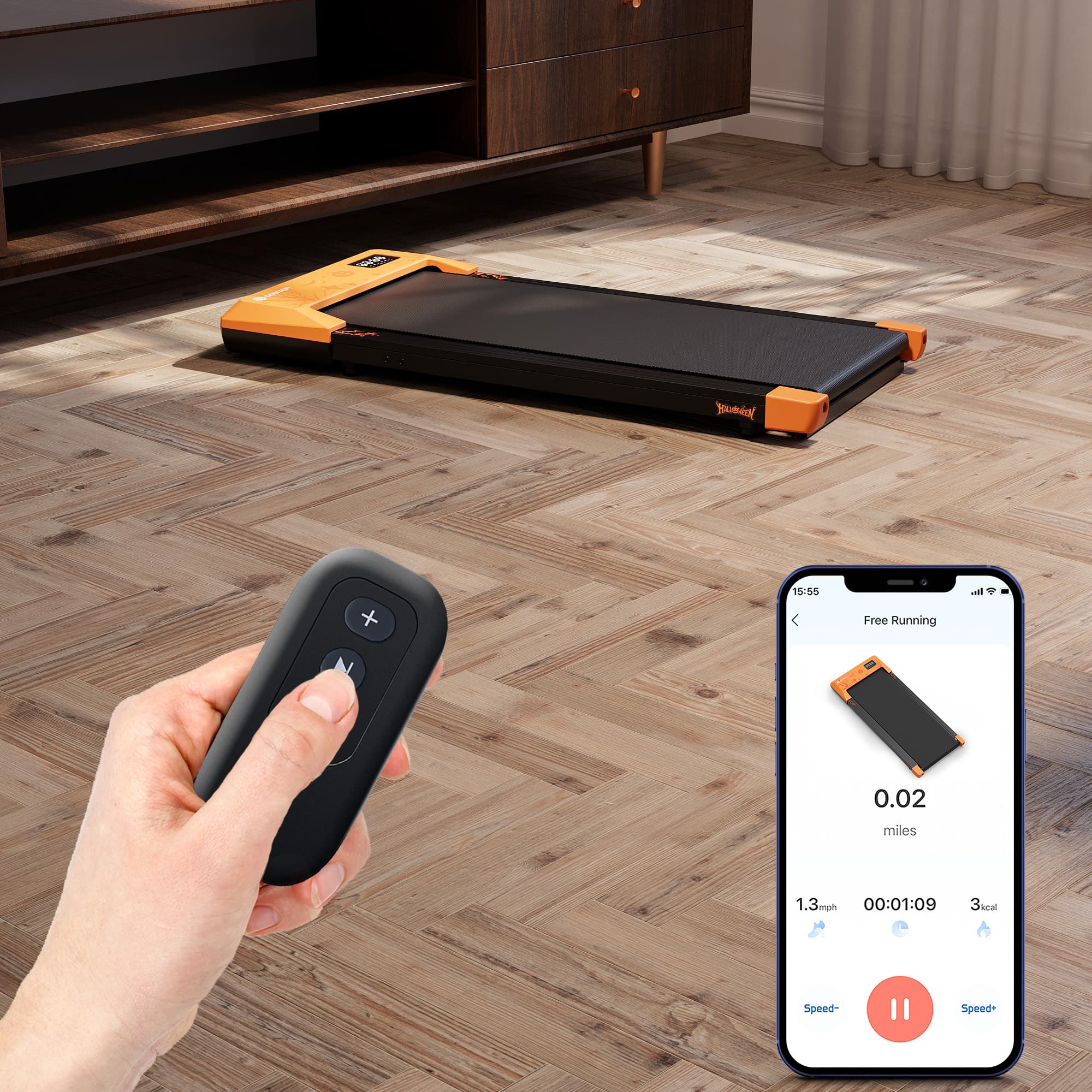 DeerRun Q1 Plus Smartes Walking Pad-Halloween Sondermodell Details