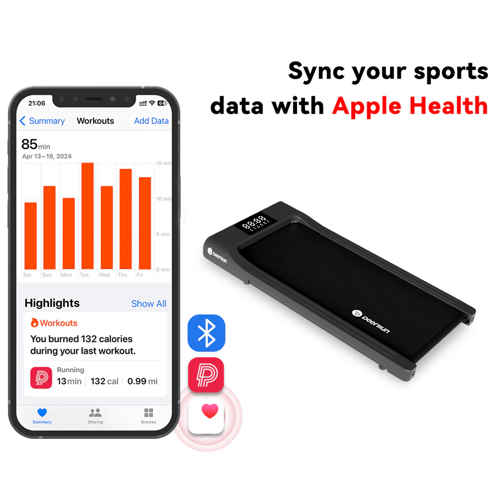 DeerRun Q1 Urban Pro Smart Walk Laufband #Farbe_Schwarz