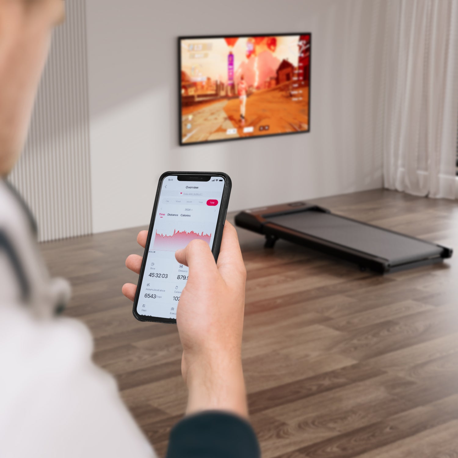 DeerRun Q2 Urban Walking Pad mit Steigung & Fernbedienung #Farbe_Schwarz