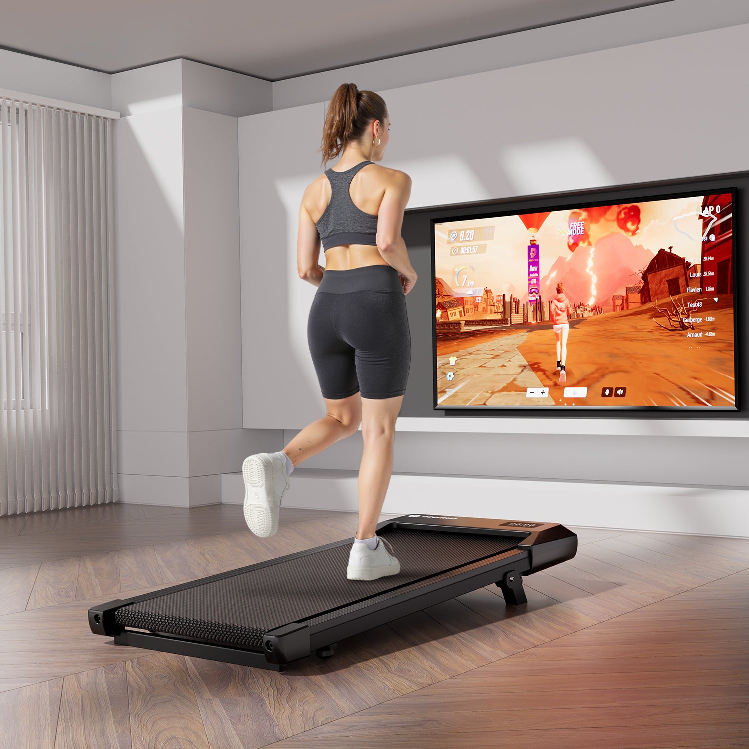 DeerRun Q2 Urban Walking Pad mit Steigung & Fernbedienung #Farbe_Schwarz