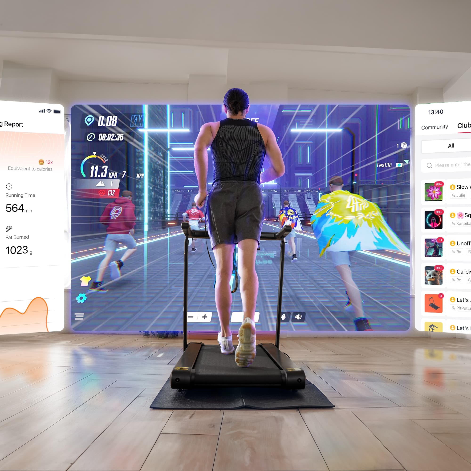 DeerRun X20 Smart Profi-Laufband - 15 % Steigung, bis 18 km/h, große Lauffläche