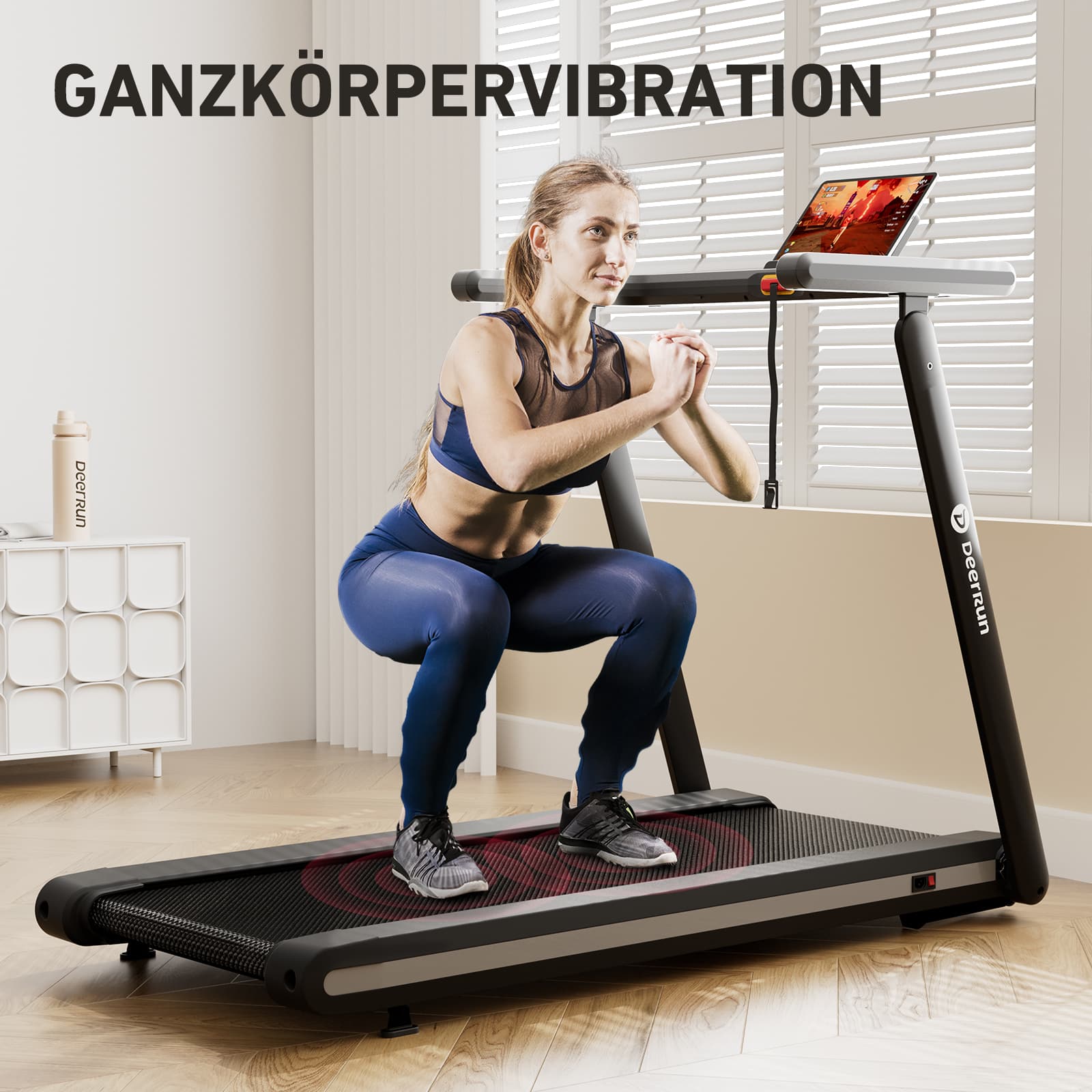 DeerRun X20 Profi Laufband mit 15_ Automatischer Steigung-18-kmh