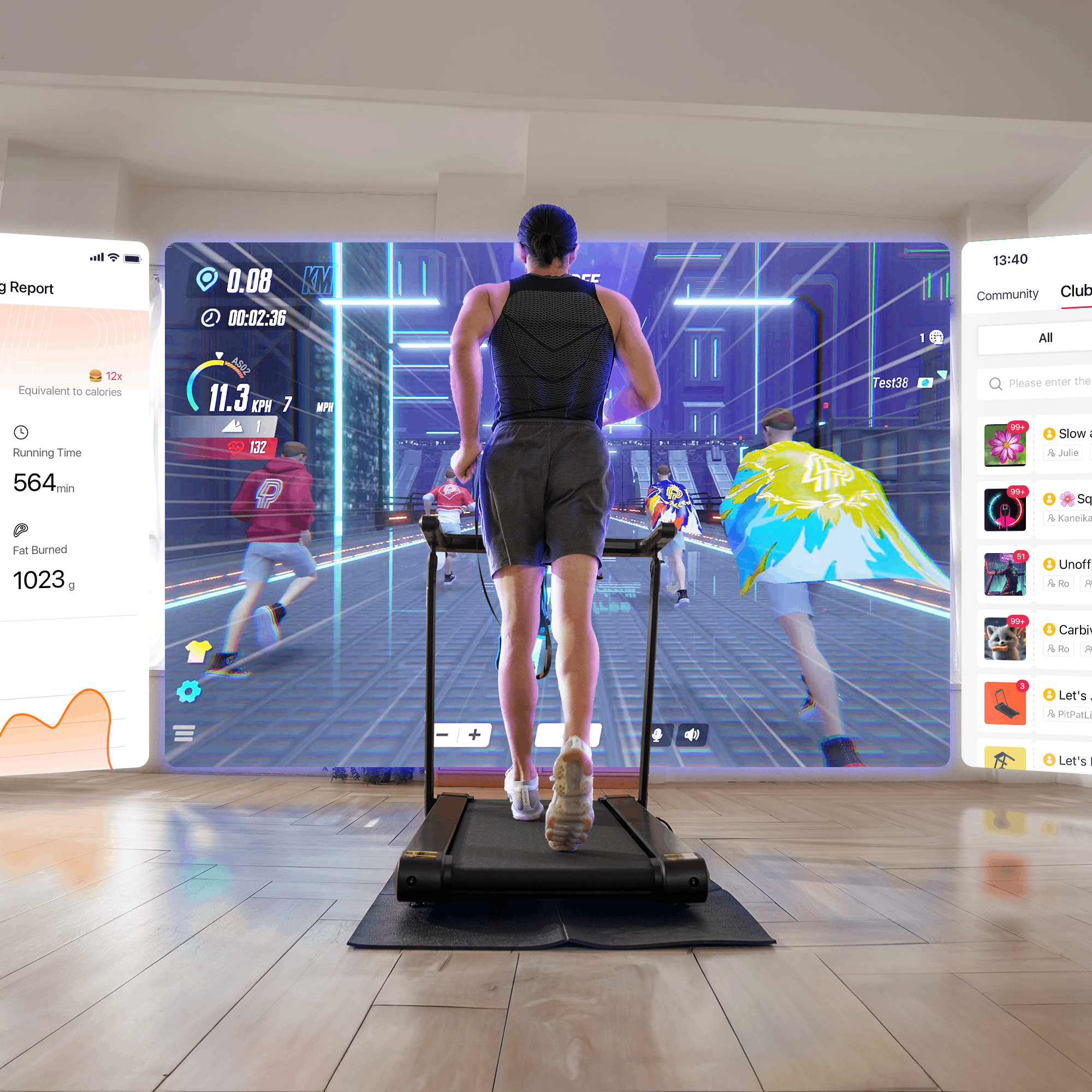 DeerRun X20 Profi Laufband mit 15_ Automatischer Steigung-18-kmh