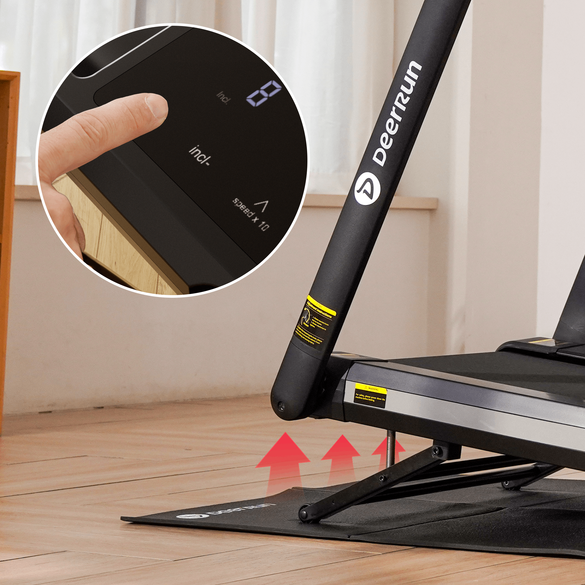 DeerRun X20 Profi Laufband mit 15_ Automatischer Steigung-18-kmh