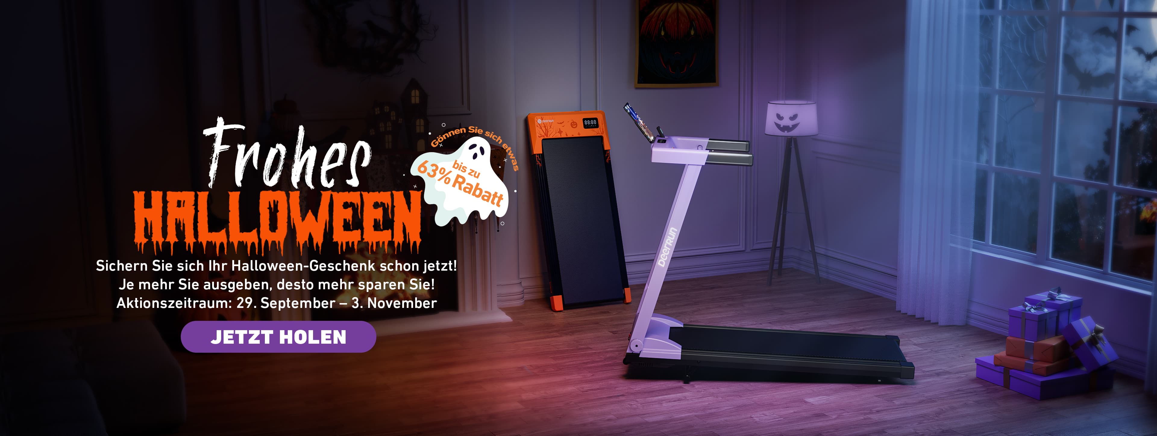 DeerRun Halloween-Angebot Banner