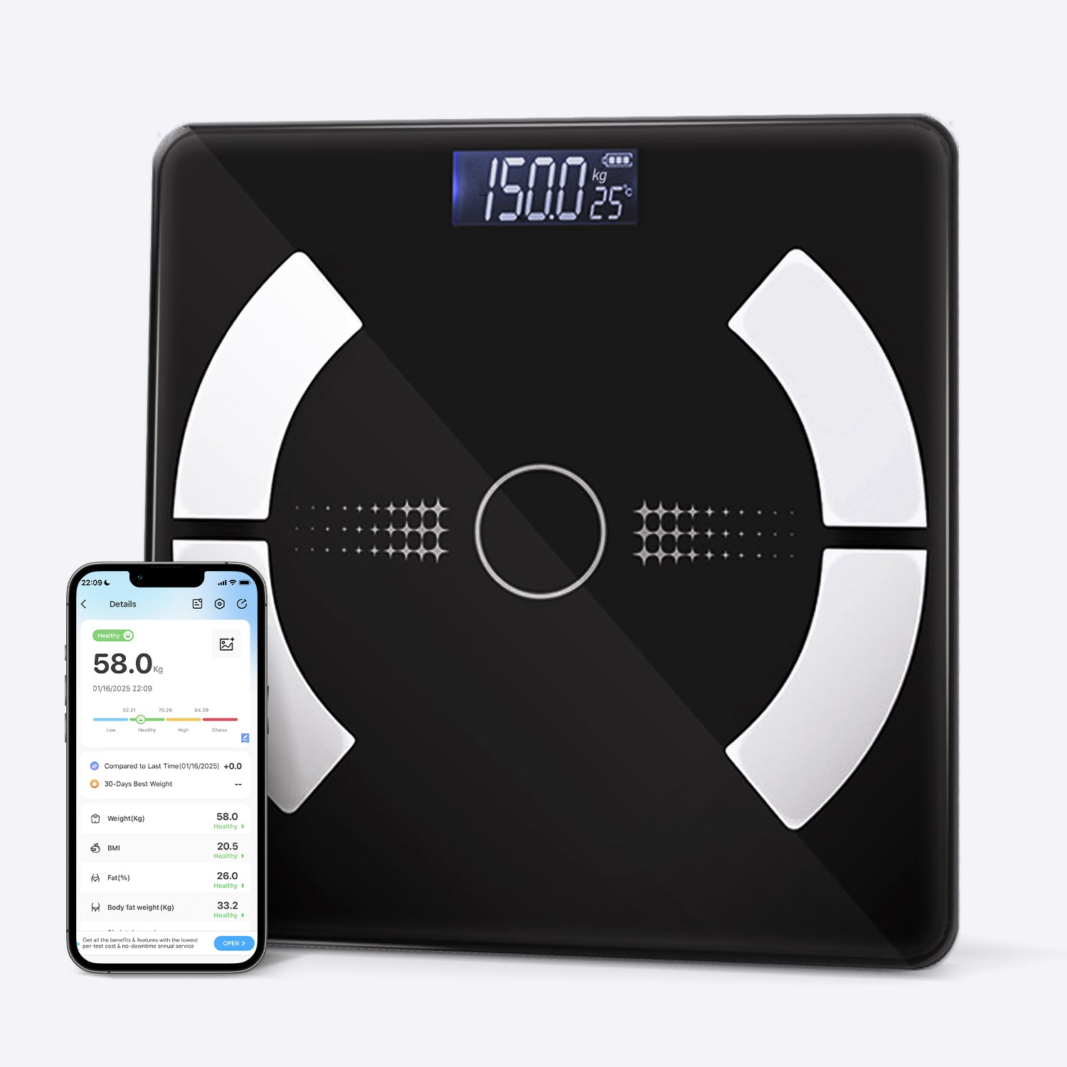 DeerRun® Smart Scale für Körpergewicht