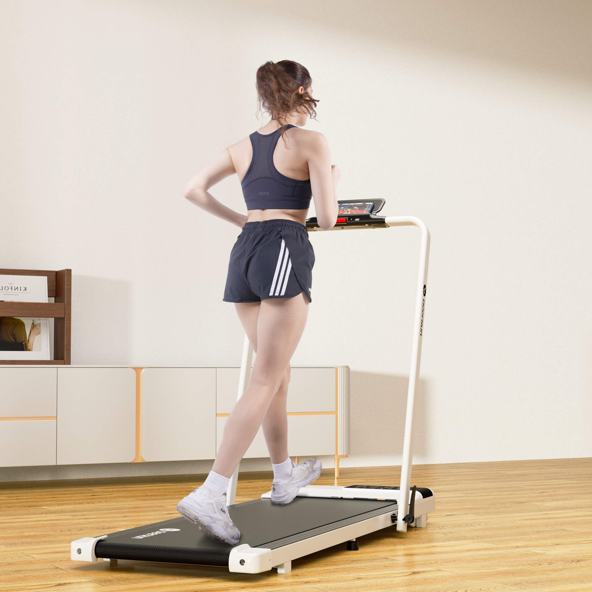 DeerRun A5 Pro Smart 2 in 1 Folding Treadmill White