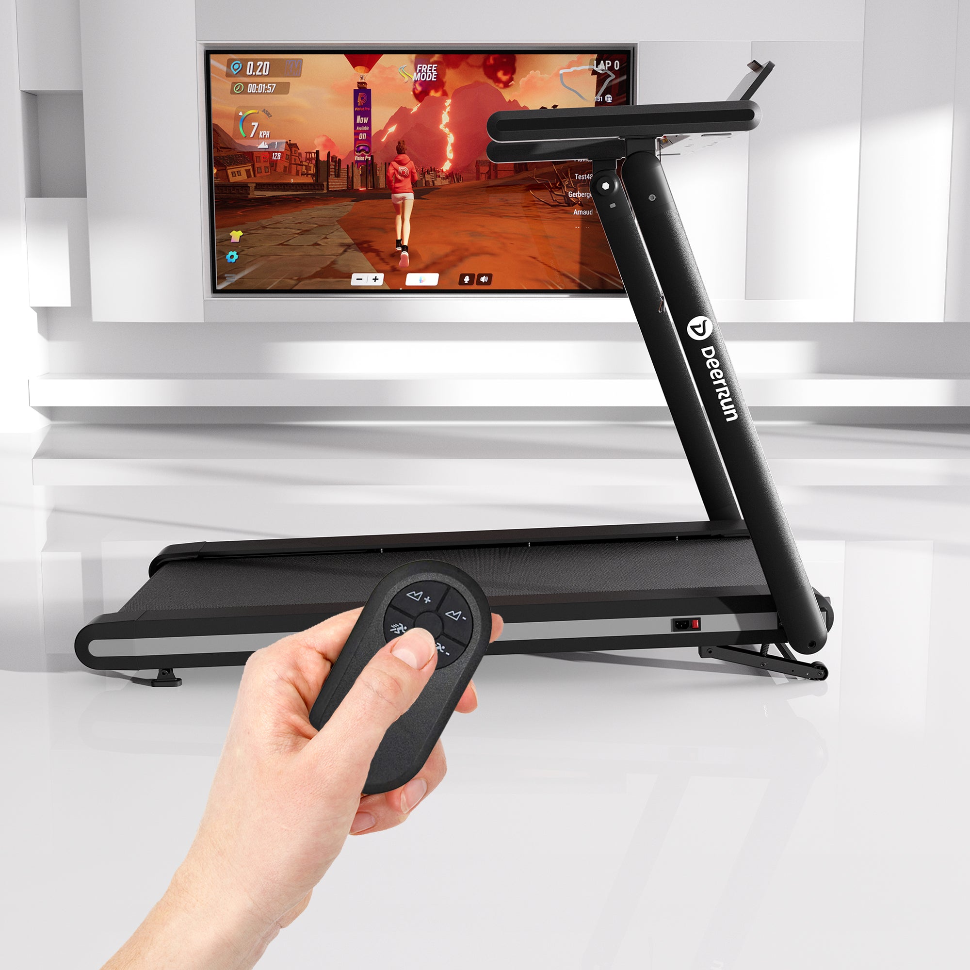 DeerRun X20 Smart Profi-Laufband - 15 % Steigung, bis 18 km/h, große Lauffläche