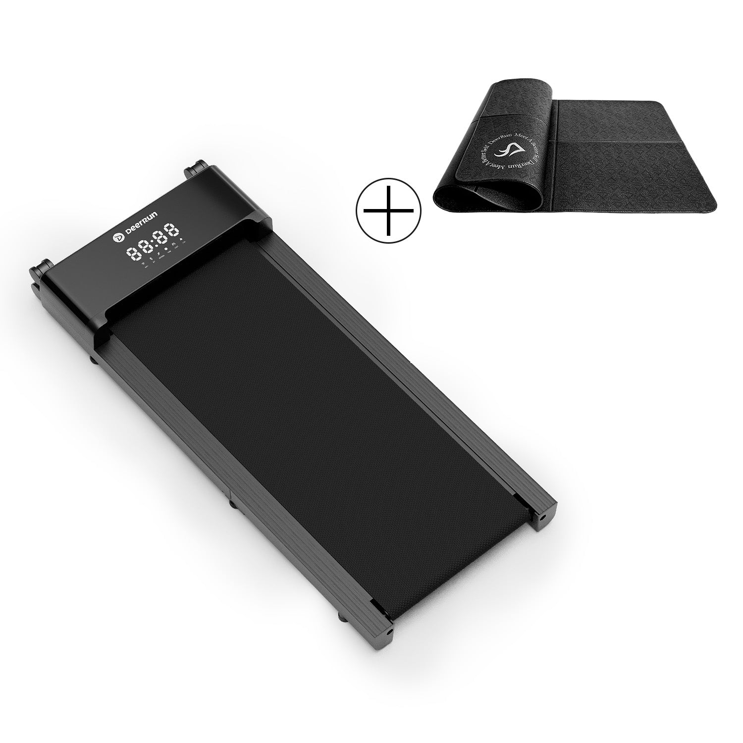 DeerRun Z20 Ultra‑Kompaktes, faltbares Laufband mit Gehmatte, für Büro und Zuhause,136 kg