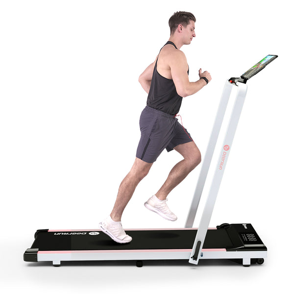 DeerRun A5 Pro Smartes 2 in 1 Laufband #Farbe_Rosa