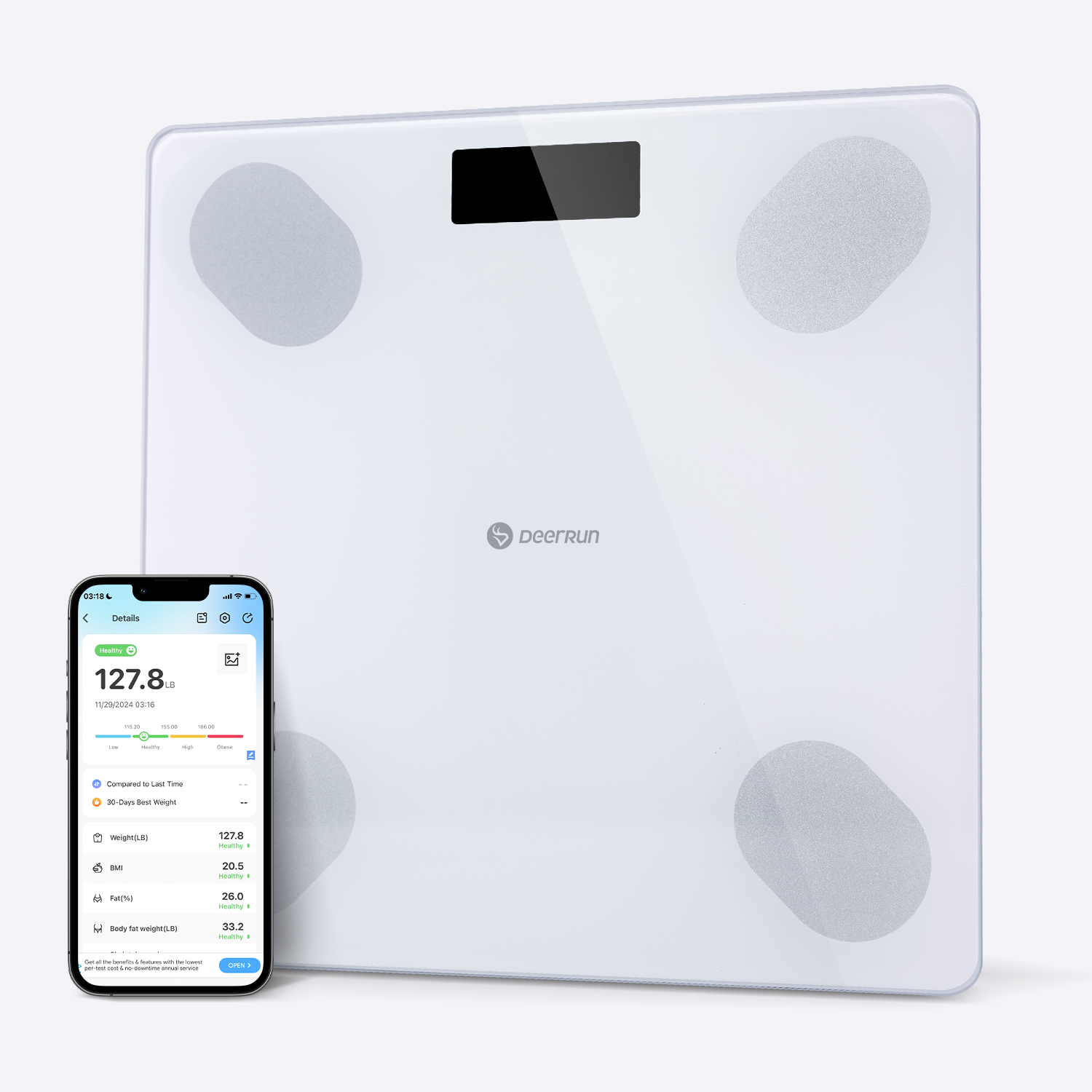 DeerRun® Smart Scale für Körpergewicht